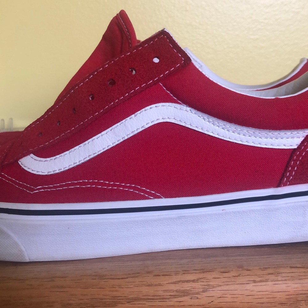 Red vans shoes